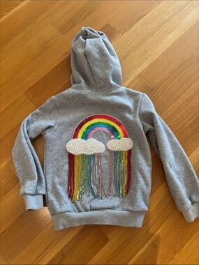 Lola + The Boys Crystal Rainbow Hoodie- Girls size 8